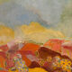 Naive painting: shepherd with sheep, oil on canvas signed