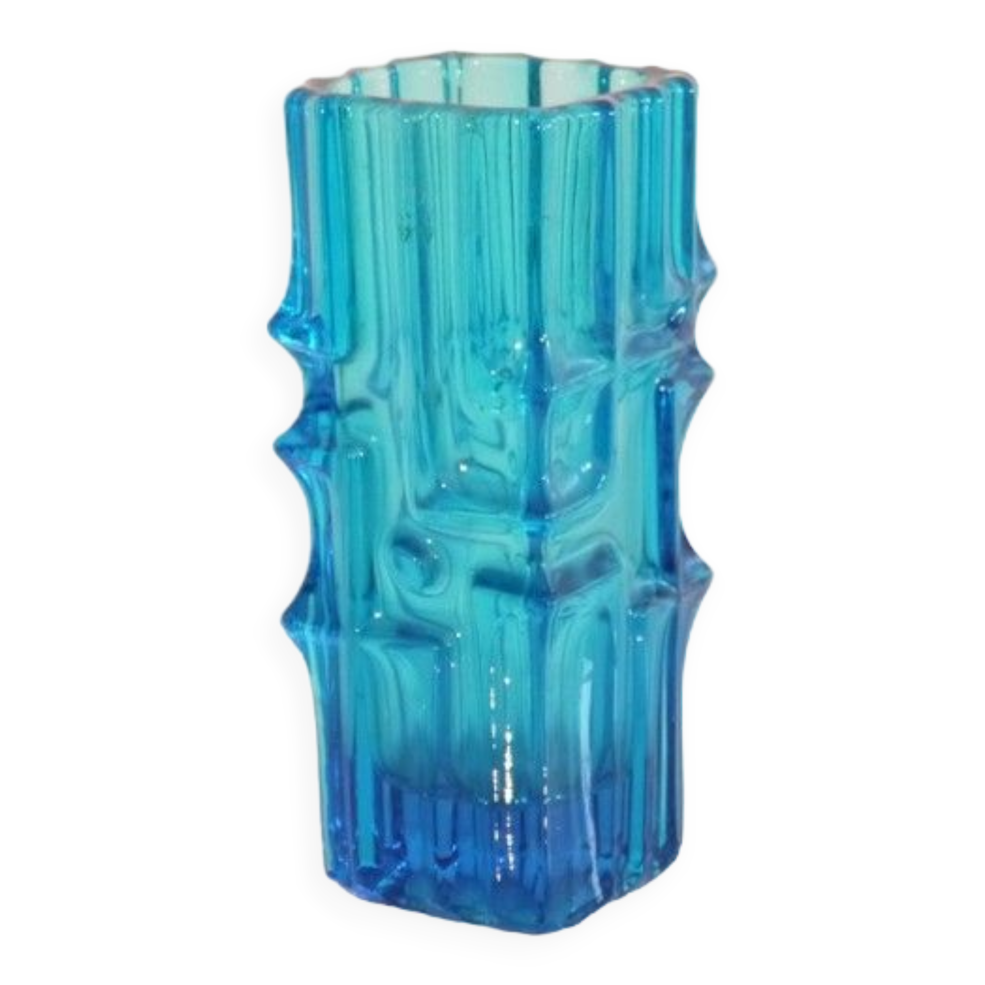 Vintage Finnish glass vase 1960