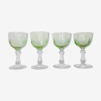 4 Val Saint Lambert glasses in Ouraline