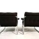 Lot de 2 fauteuils lounge cantilever chromés Herlag par Johan Bertil Häggström