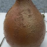Ceramic lamp by Vallauris Fonck and Matéo lampshade of origin