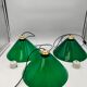 Lot de 3 opalines vertes anciennes