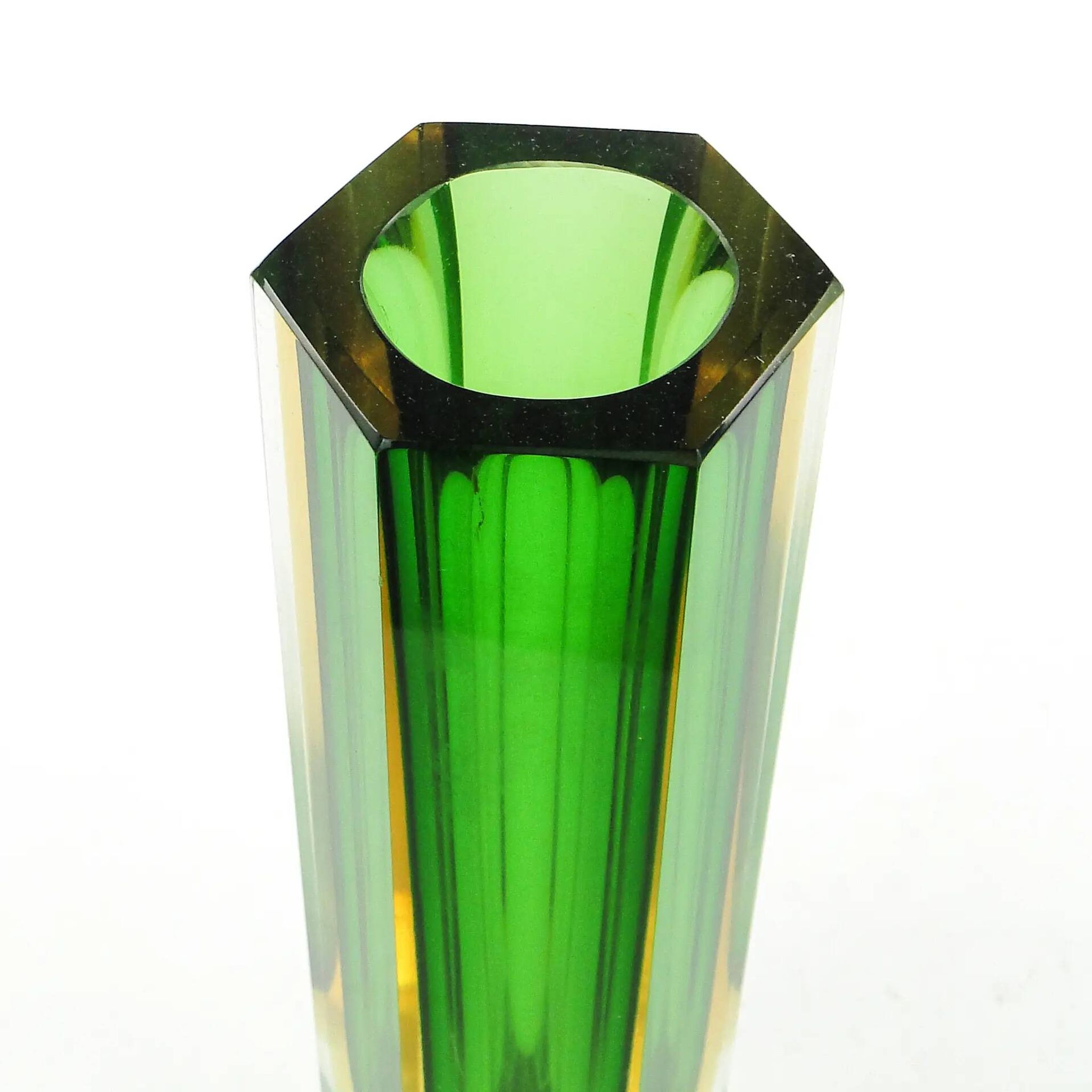 Murano Sommerso vase, mid-century modern, glass, designed by F. Poli, Italy, 1950s