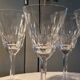 5 antique large glasses for wine/water, cut crystal