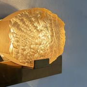 Vintage wall light attributed to Serge Mouille, brass and resin, Dallux France.