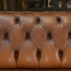 Chesterfield sofa 3 seater Vintage brown leather