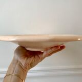 hollow dish Digoin Sarreguemines beige with pink and blue flowers 40s