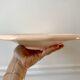 hollow dish Digoin Sarreguemines beige with pink and blue flowers 40s