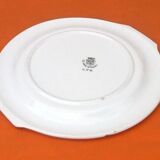 Dessert dish in earthenware Société Amandinoise Saint Amand