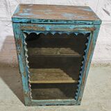 Blue Burmese teak display case