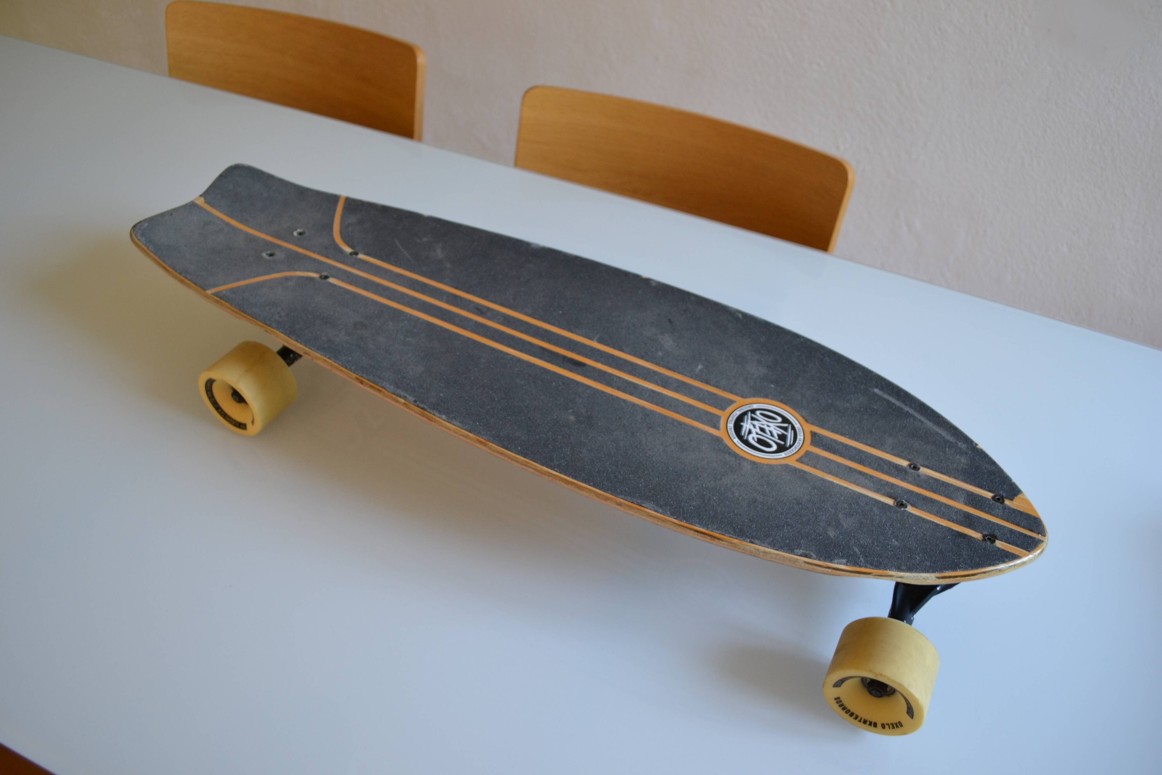 skateboard skate longboard fishtail cruiser oxelo old school style