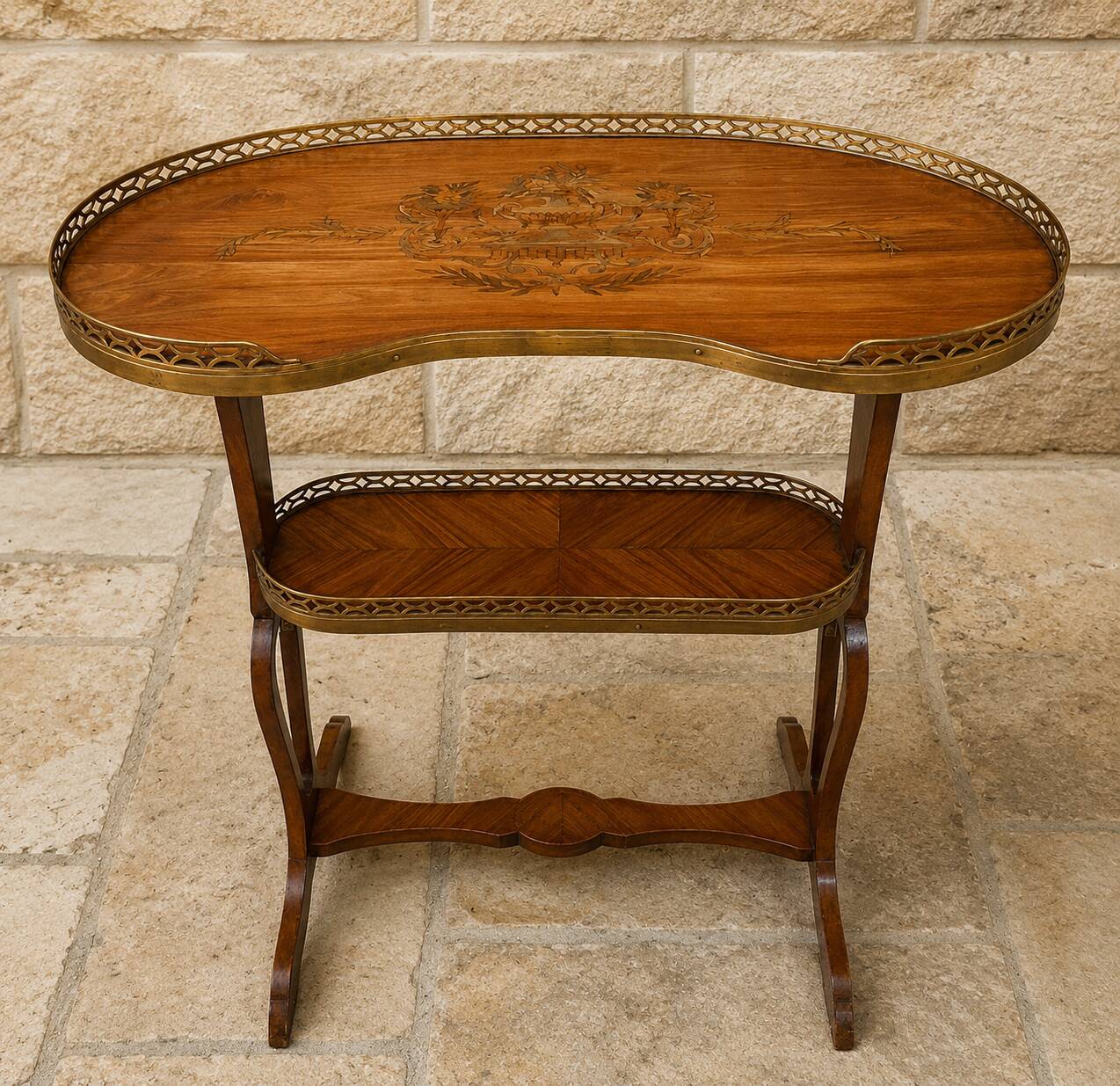 Art Nouveau two-tier tea table