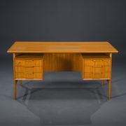 Model 75 Teak Desk by Gunni Omann for Omann Jun Furniture Factory, 1960s