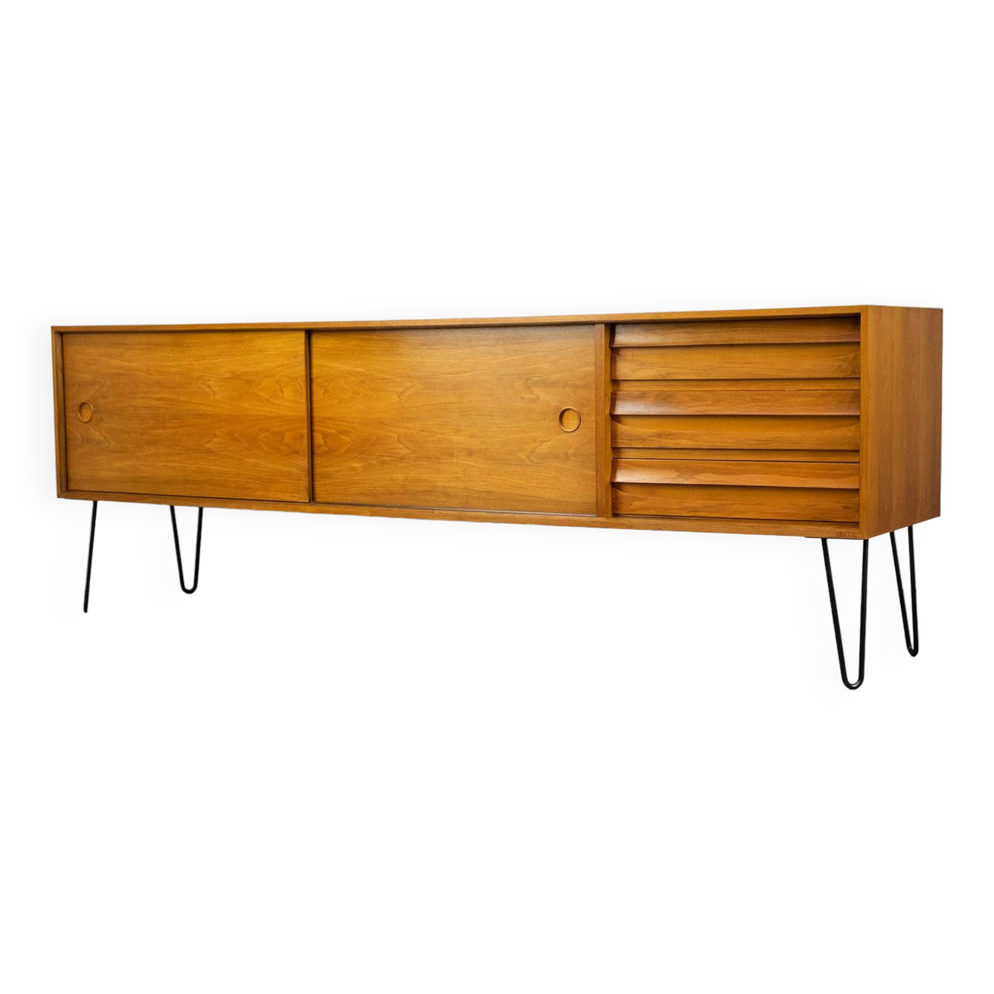 Large Vintage Walnut Sideboard by Franzmeyer, 1960s