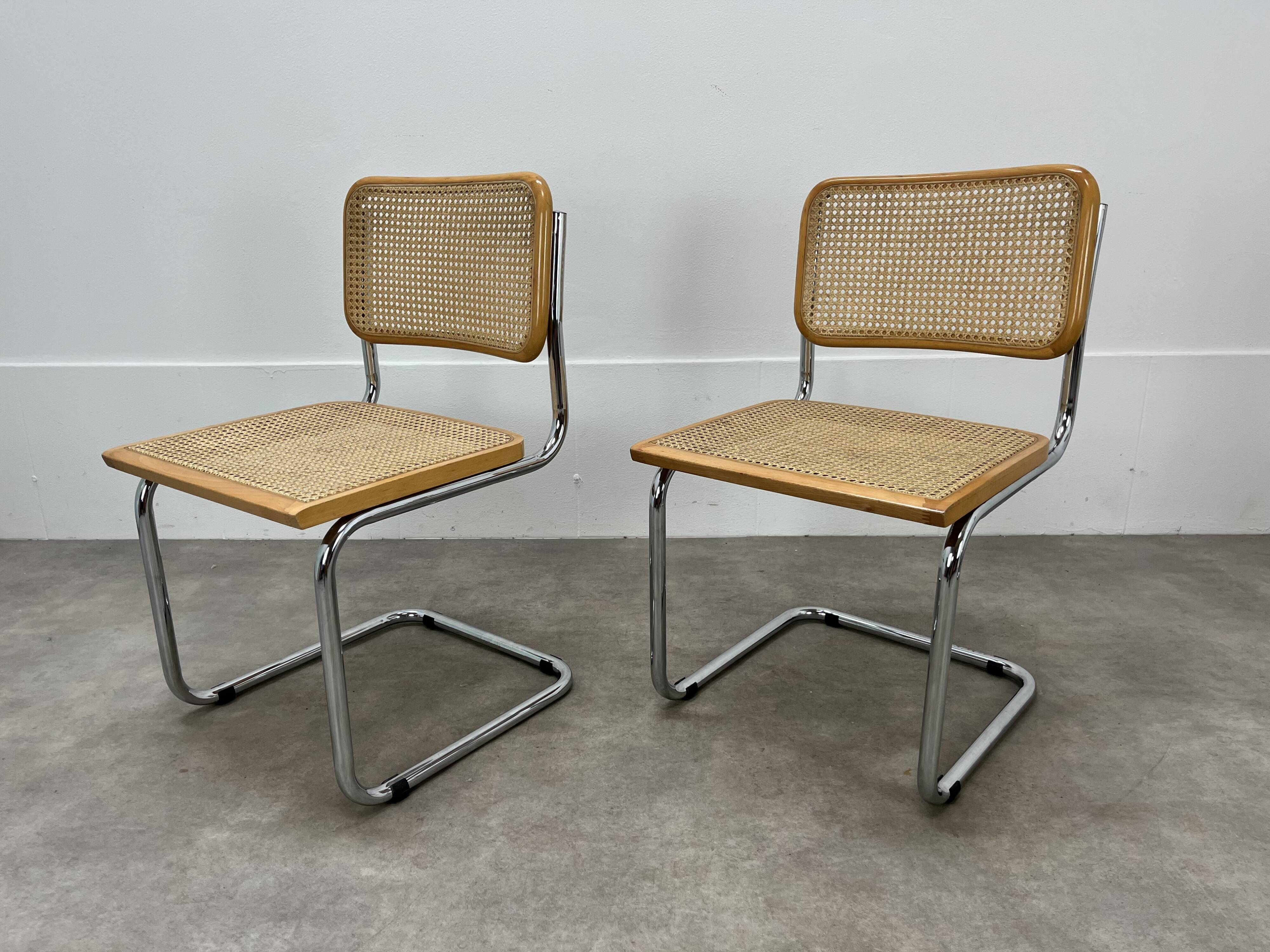 2 Cesca B32 chairs by Marcel Breuer