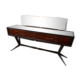 Commode italienne du milieu du siècle avec miroir