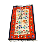 Tapis multicolore kilim fait main 68 x 100 cm