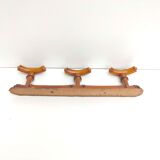 Porte manteau bois façon bambou 3 patères