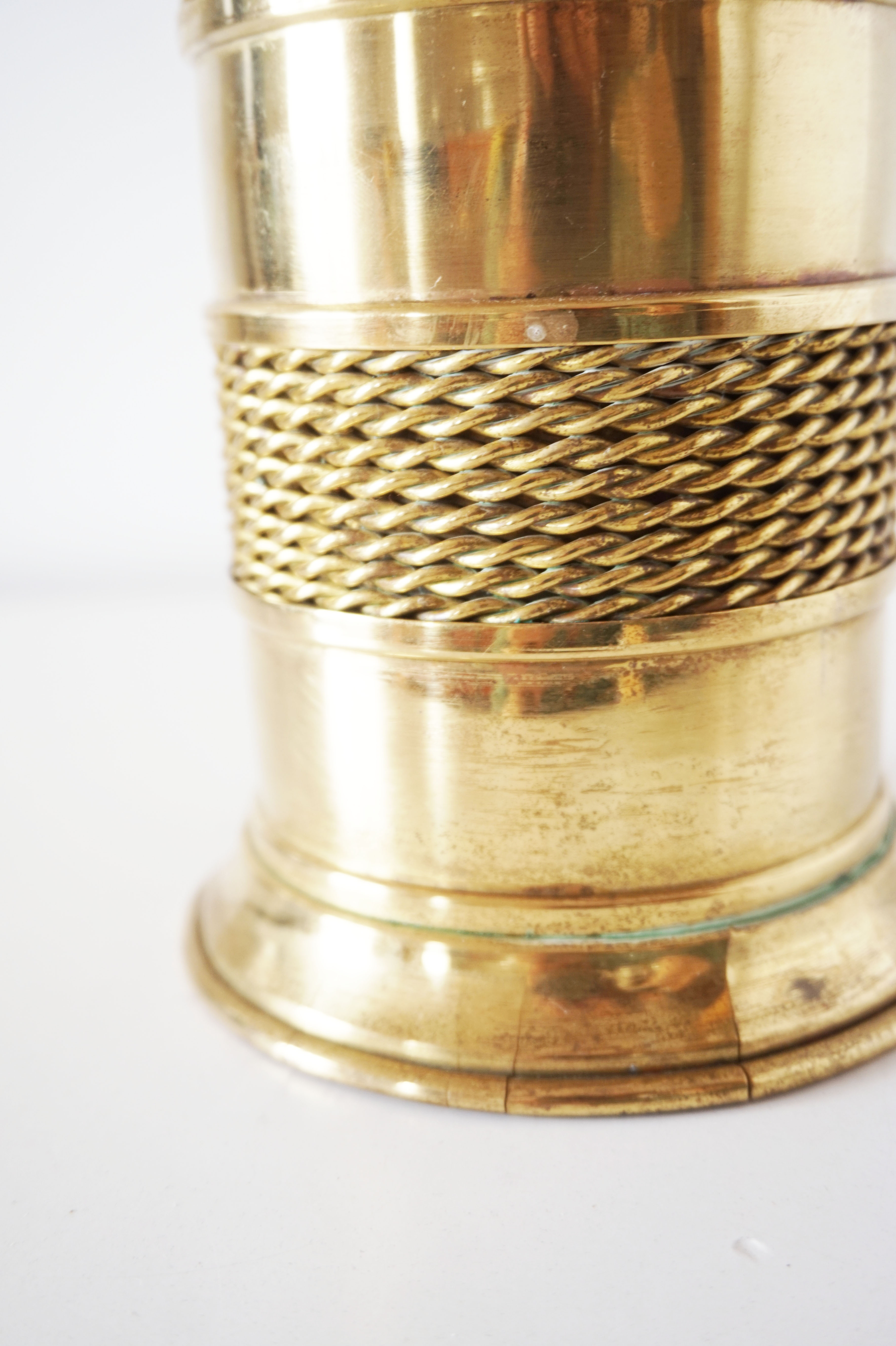 Vintage golden metal lamp foot