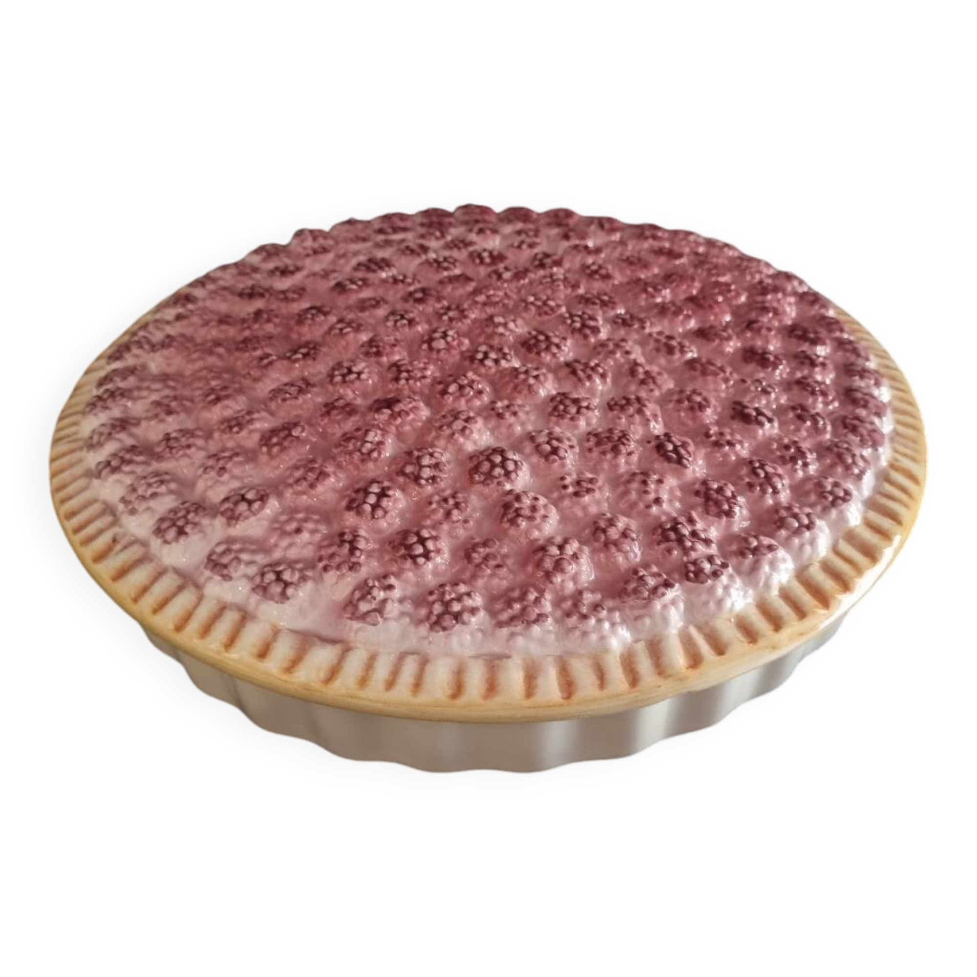 Plat tarte barbotine années 50