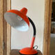 Vintage orange metal lamp