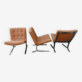 Three armchairs by Olivier Mourgue from the 50s/60s