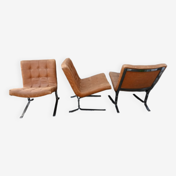 Trois fauteuils de Olivier Mourgue des années 50/60