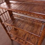Vintage folding bamboo shelf