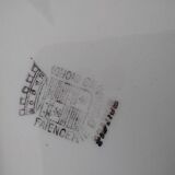 Duo d'assiettes en terre de fer Onnaing – décor bleu et rouge 19ème siècle