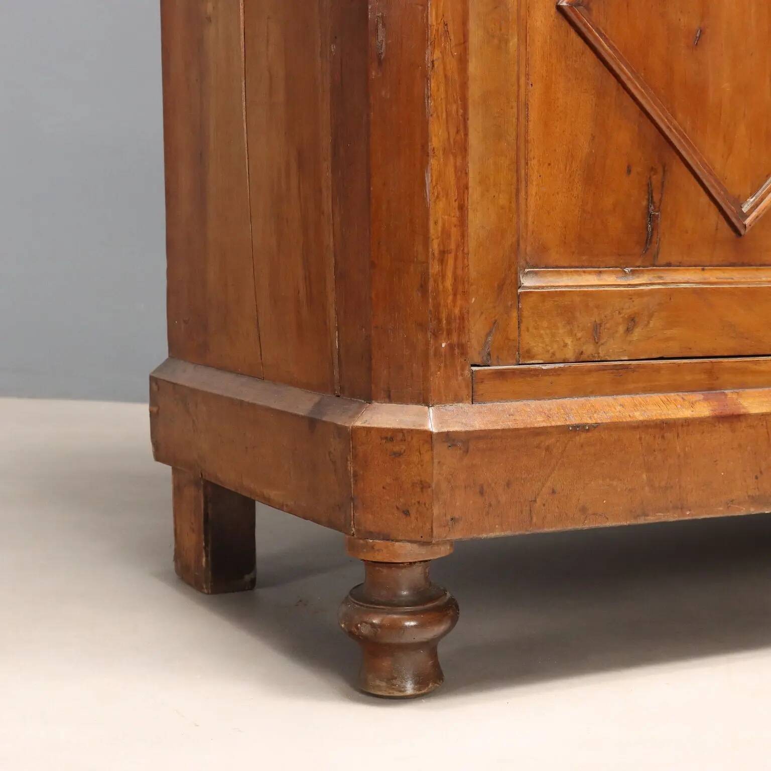 Antique walnut display cabinet, Italy, 19th century