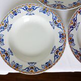 3 vintage soup plates from Moulin des Loups et Hamage, St Gast model 220525