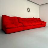 Living room sofa and 2 armchairs French design Steiner 70s vintage fabric