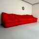 Living room sofa and 2 armchairs French design Steiner 70s vintage fabric