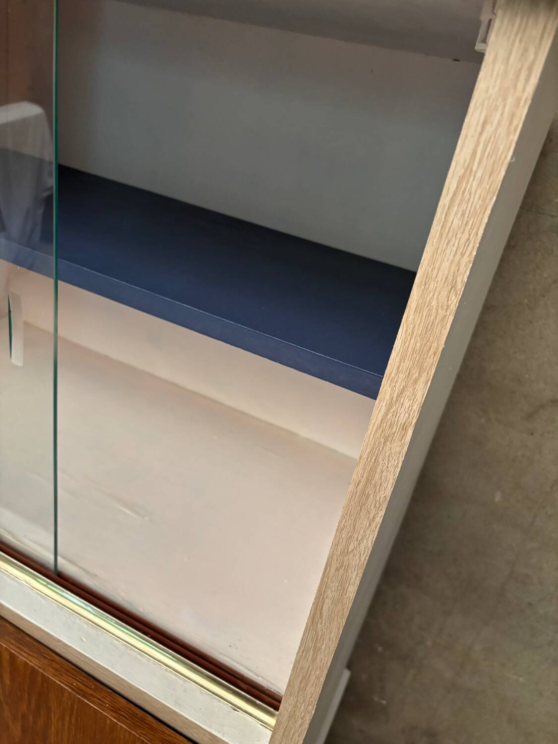 Painted glass bookcase