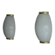 Murano wall lights from the 1980s - Italian design - Swirled glass and brass