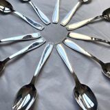 Christofle cutlery set - 11 fourchettes de table et 11 cuillères à soupe - Art déco - Métal argenté