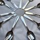 Christofle cutlery set - 11 fourchettes de table et 11 cuillères à soupe - Art déco - Métal argenté