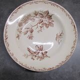 Set of 4 old soup plates "Terre de Fer" Model Silva