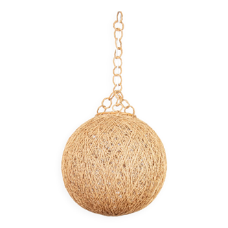 Rope globe pendant light