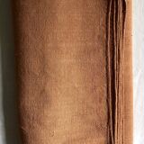Nappe de vendange ancienne en chanvre teintée terracotta