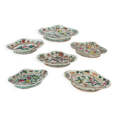 Group of 6 porcelain saucers, China, 19th century