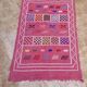 Handmade Moroccan wool rug: Berber Azilal style, geometric pattern.