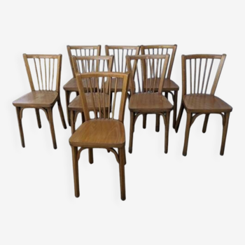 Lot de 8 chaises de bistrot Baumann