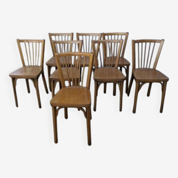 Set of 8 Baumann bistro chairs