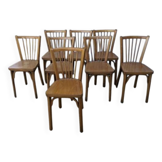 Lot de 8 chaises de bistrot Baumann