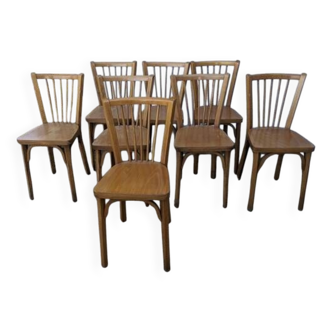 Set of 8 Baumann bistro chairs