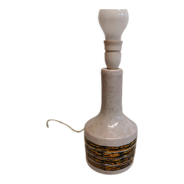Italian table lamp in beautiful cracked glaze. estimated 1960s