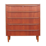 Teak chest of drawers, Danish design, 1970s, made in Denmark