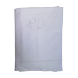 Sheet embroidered initial digits P D