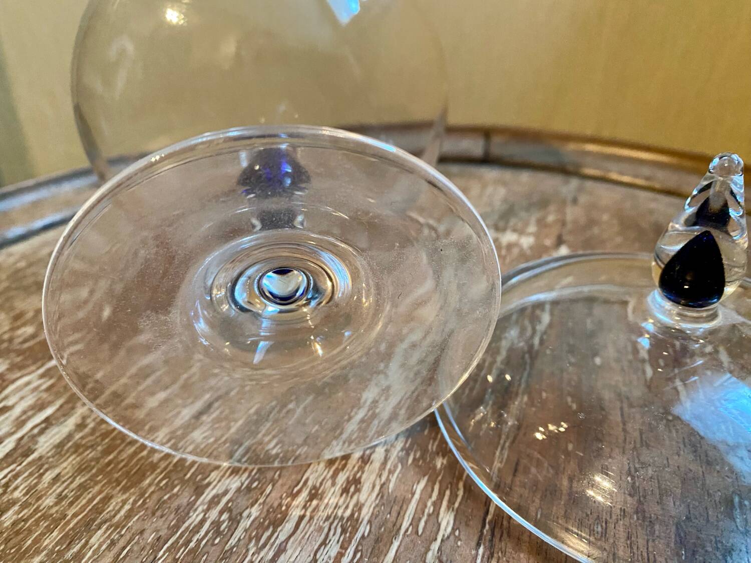 Decorative Sugar Bowl & Bonbonnière – Cristal d'Arques "Venice Sapphire"